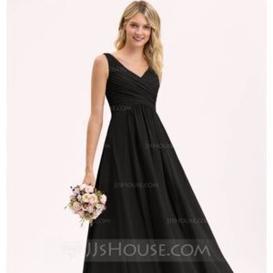 JJs House Black Maxi chiffon dress